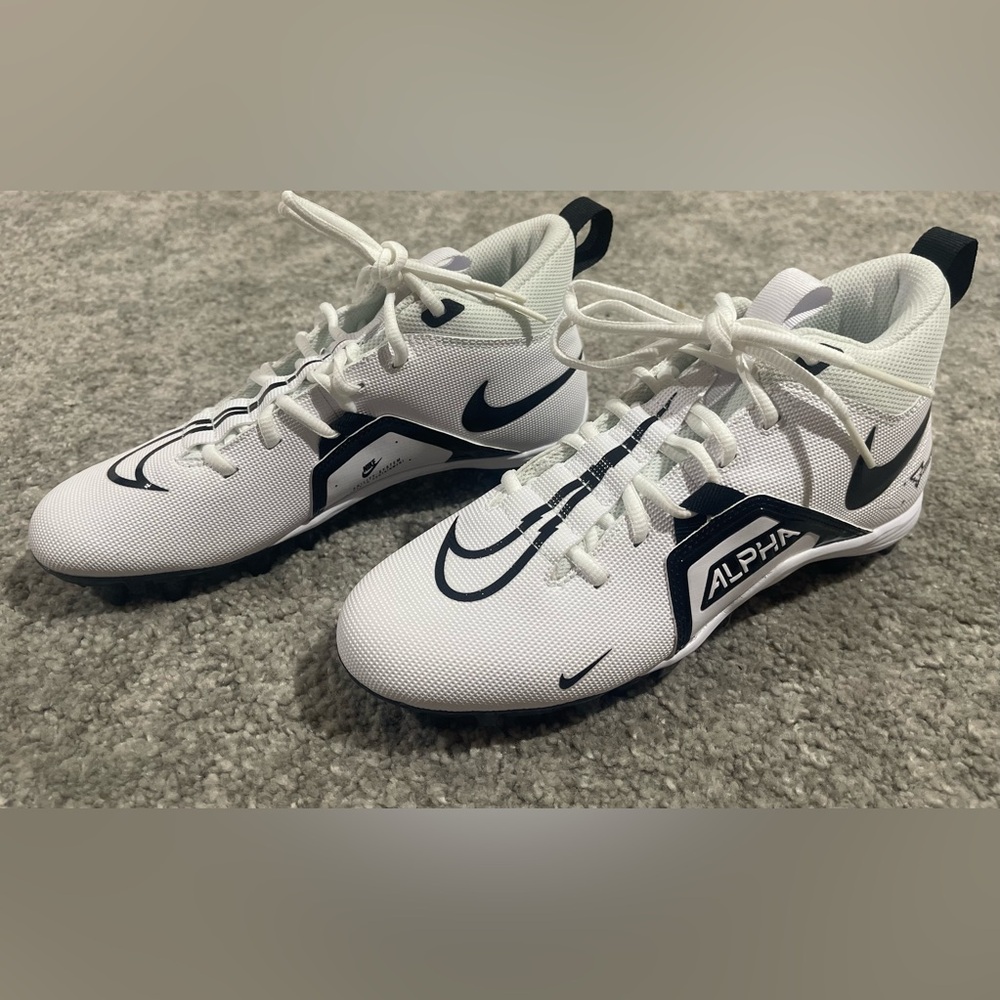 Nike Football Cleats Alpha Menace Varsity 3 Men's Size US 7 White Black